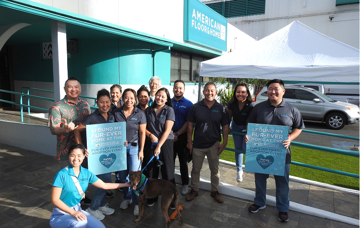 The team at American Floor and Home supporting their community